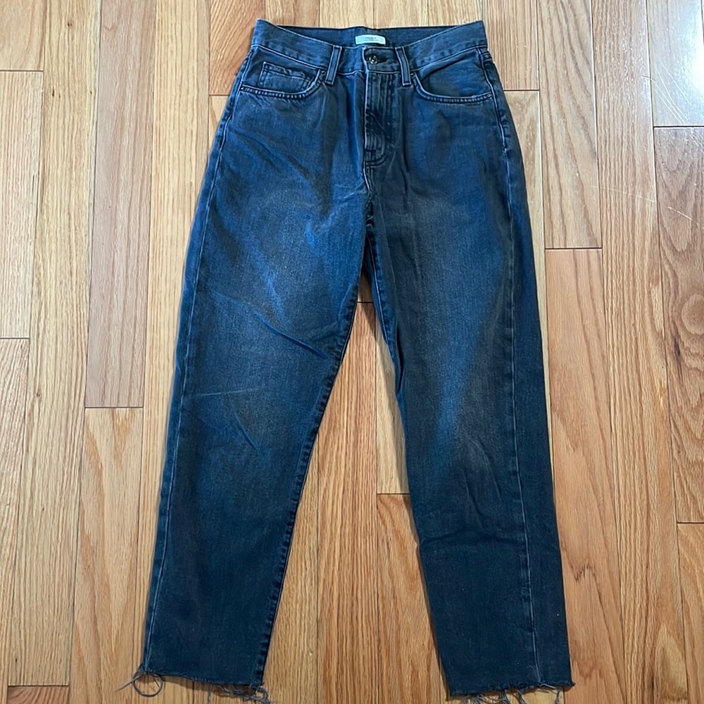 Black straight leg jeans